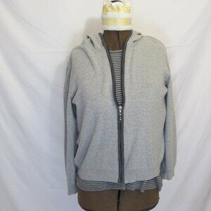 Fifth Avenue Studio Collection matching grey striped shirt and hoodie XL